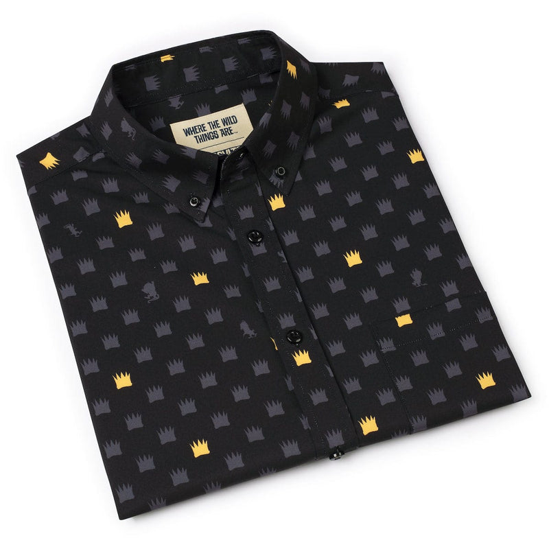 RSVLTS King of All Wild Things KUNUFLEX Short Sleeve Shirt in Black — detail 8