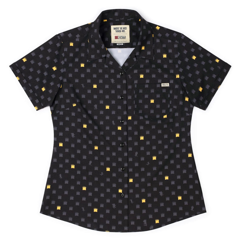 RSVLTS King of All Wild Things Women's KUNUFLEX Short Sleeve Shirt in Black — detail 2