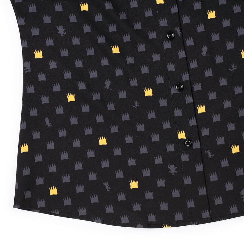 RSVLTS King of All Wild Things Women's KUNUFLEX Short Sleeve Shirt in Black — detail 7