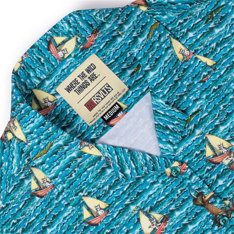 RSVLTS Max's Voyage Women's KUNUFLEX Short Sleeve Shirt in Blue — detail 6