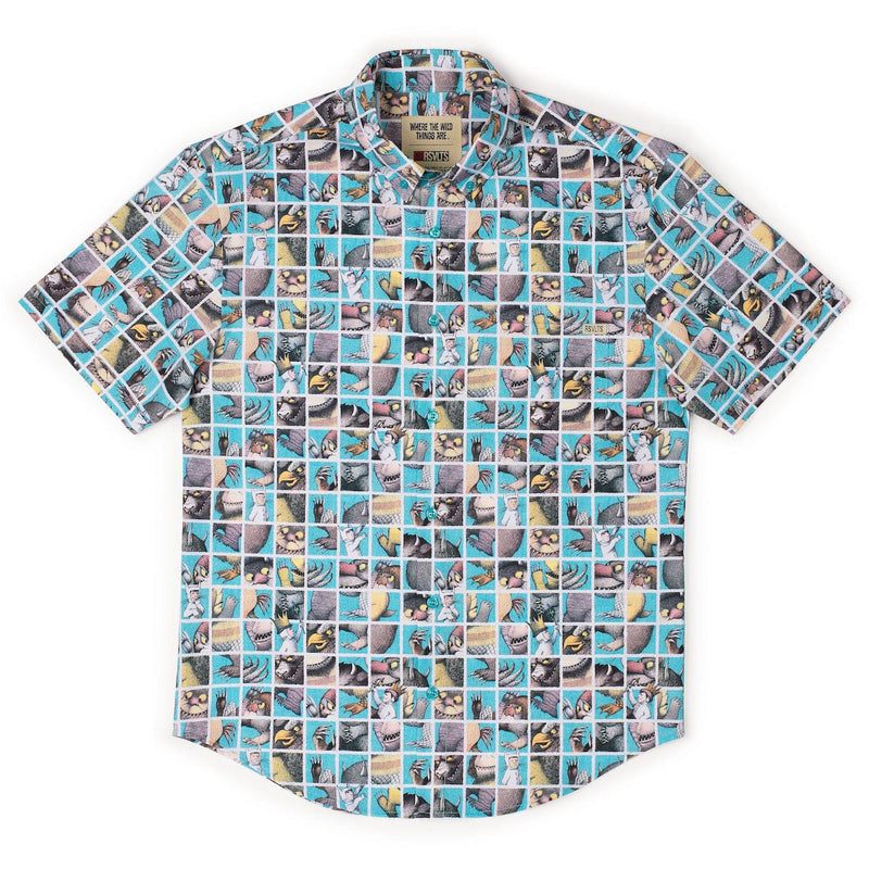 RSVLTS Teeth, Roars, Eyes, and Claws KUNUFLEX Short Sleeve Shirt in Black — detail 5