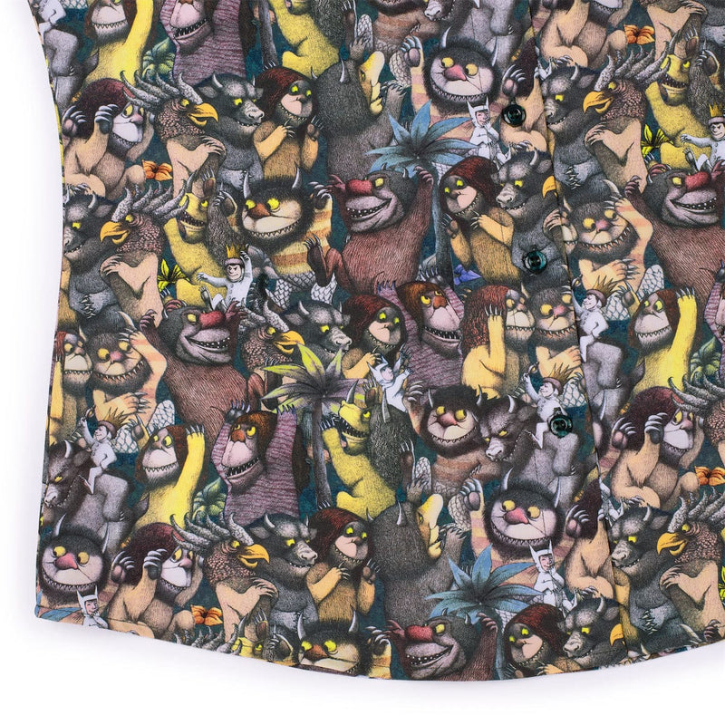 RSVLTS The Wild Rumpus Women's KUNUFLEX Short Sleeve Shirt in Multicolor — detail 7
