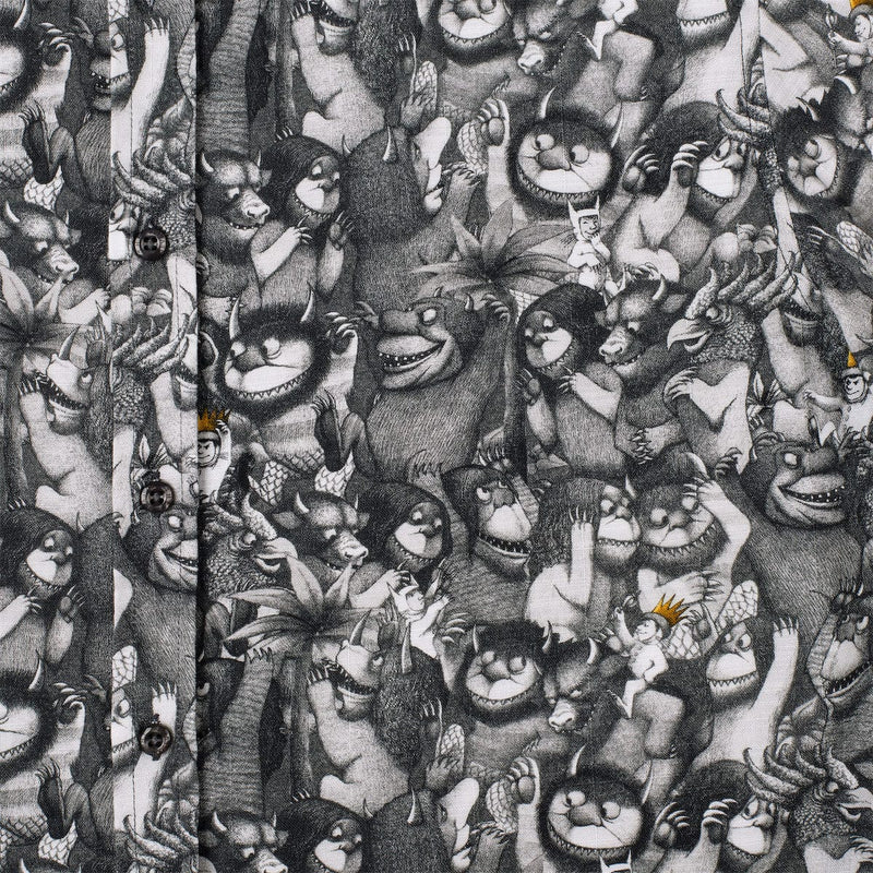 RSVLTS The Wild Rumpus (Royal Edition) Bamboo Short Sleeve Shirt in Black — detail 3