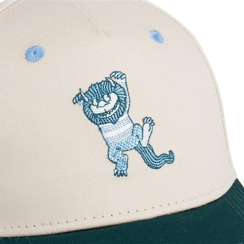 RSVLTS Moishe Monster 5-Panel Curved Brim Hat in Green — detail 7