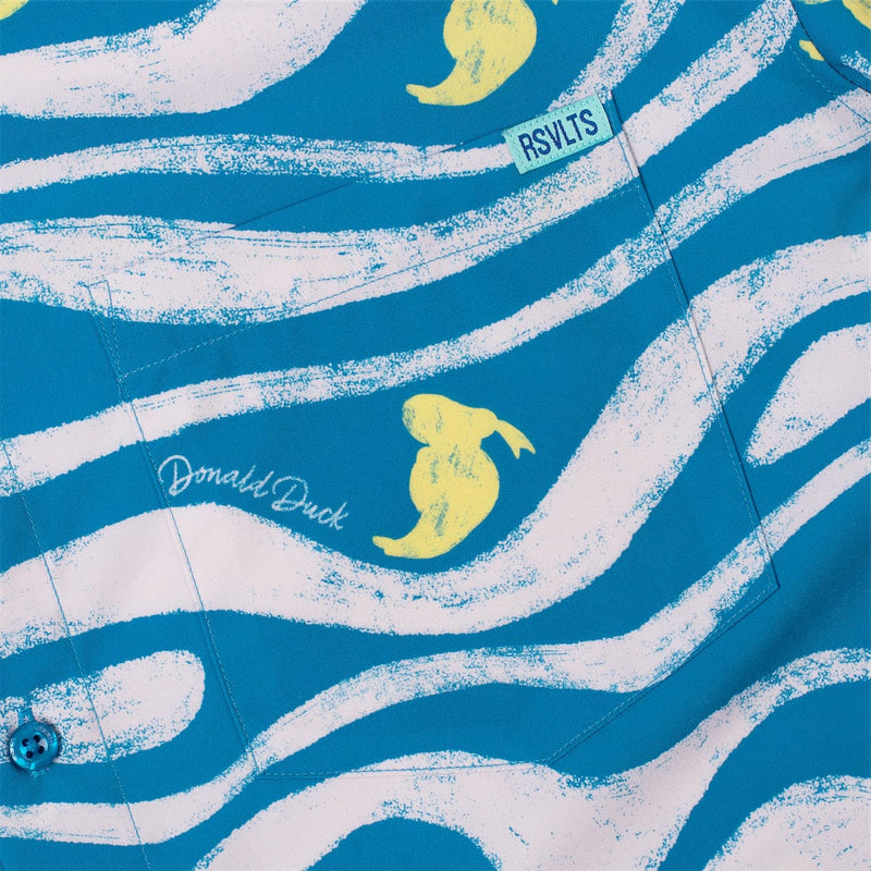 RSVLTS Beaks & Breakers KUNUFLEX Short Sleeve Shirt in Blue — detail 3
