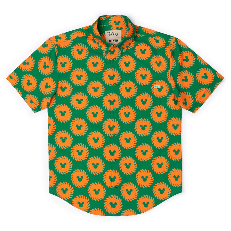 RSVLTS Mickey del Sol KUNUFLEX Short Sleeve Shirt in Green — detail 5