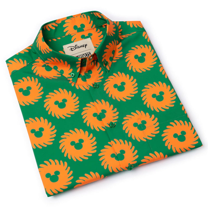 RSVLTS Mickey del Sol KUNUFLEX Short Sleeve Shirt in Green — detail 8