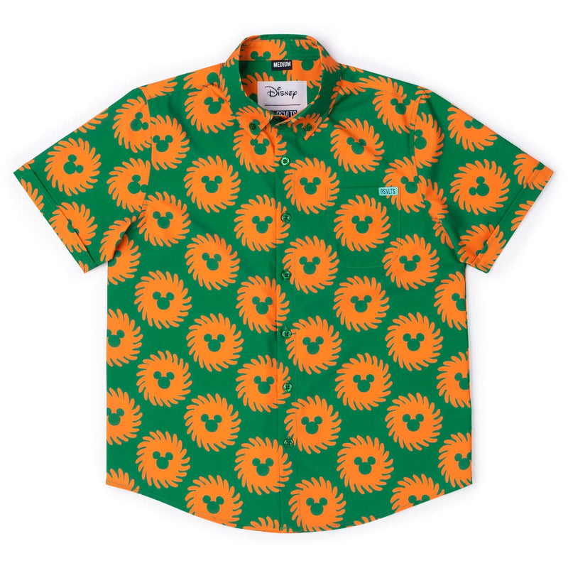 RSVLTS Mickey del Sol Youth KUNUFLEX Short Sleeve Shirt in Green — front view