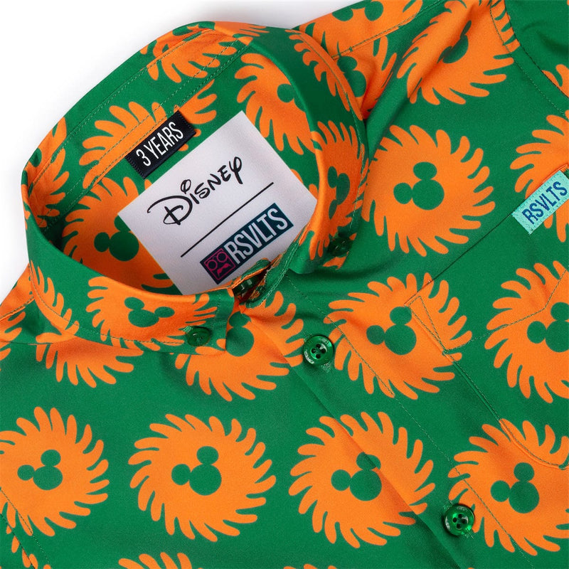 RSVLTS Mickey del Sol Preschool KUNUFLEX Short Sleeve Shirt in Green — detail 3