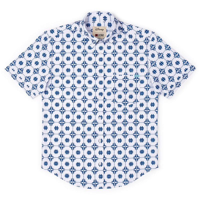 RSVLTS Isle Tile Mickeys KUNUFLEX Short Sleeve Shirt in Blue — detail 5