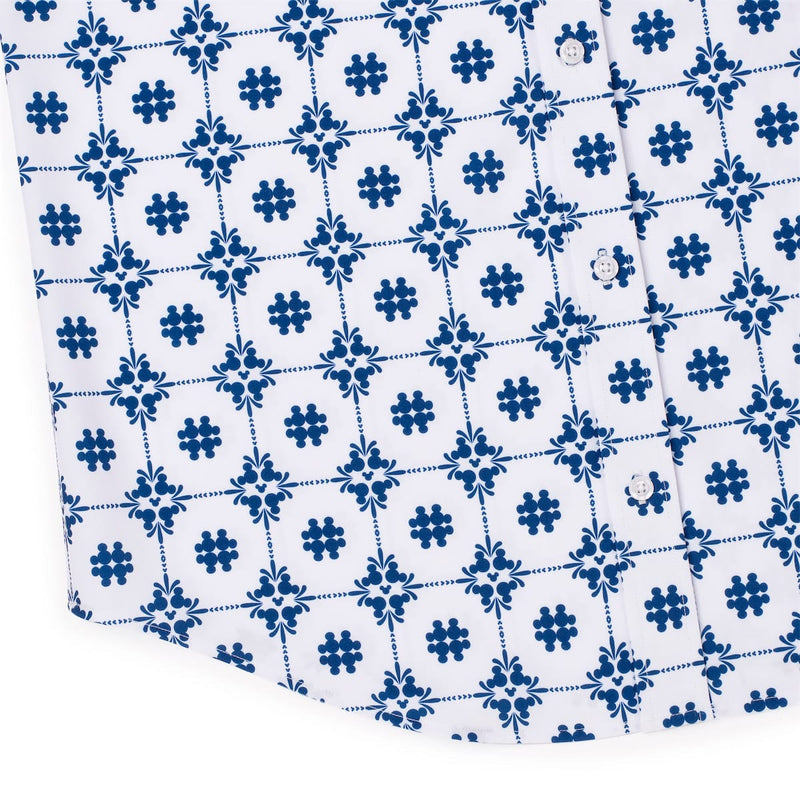 RSVLTS Isle Tile Mickeys KUNUFLEX Short Sleeve Shirt in Blue — detail 7