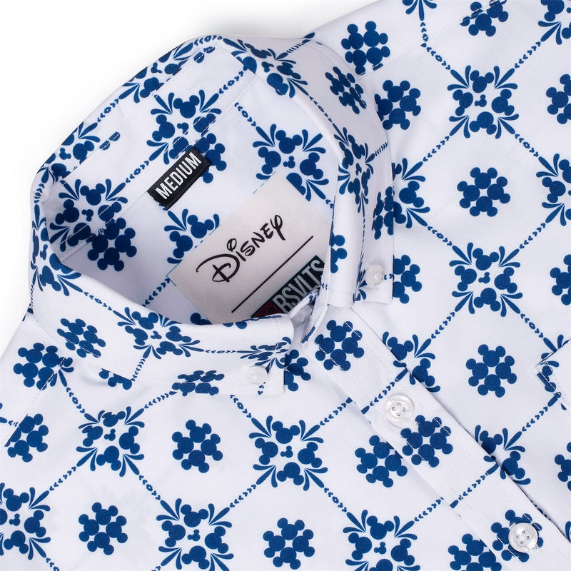 RSVLTS Isle Tile Mickeys Youth KUNUFLEX Short Sleeve Shirt in Blue — detail 3