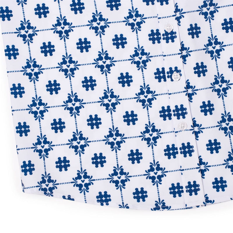 RSVLTS Isle Tile Mickeys Youth KUNUFLEX Short Sleeve Shirt in Blue — detail 4