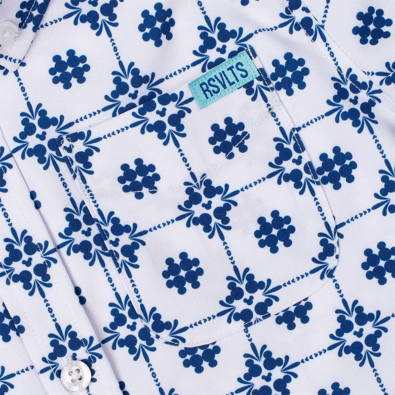 RSVLTS Isle Tile Mickeys Preschool KUNUFLEX Short Sleeve Shirt in Blue — detail 2