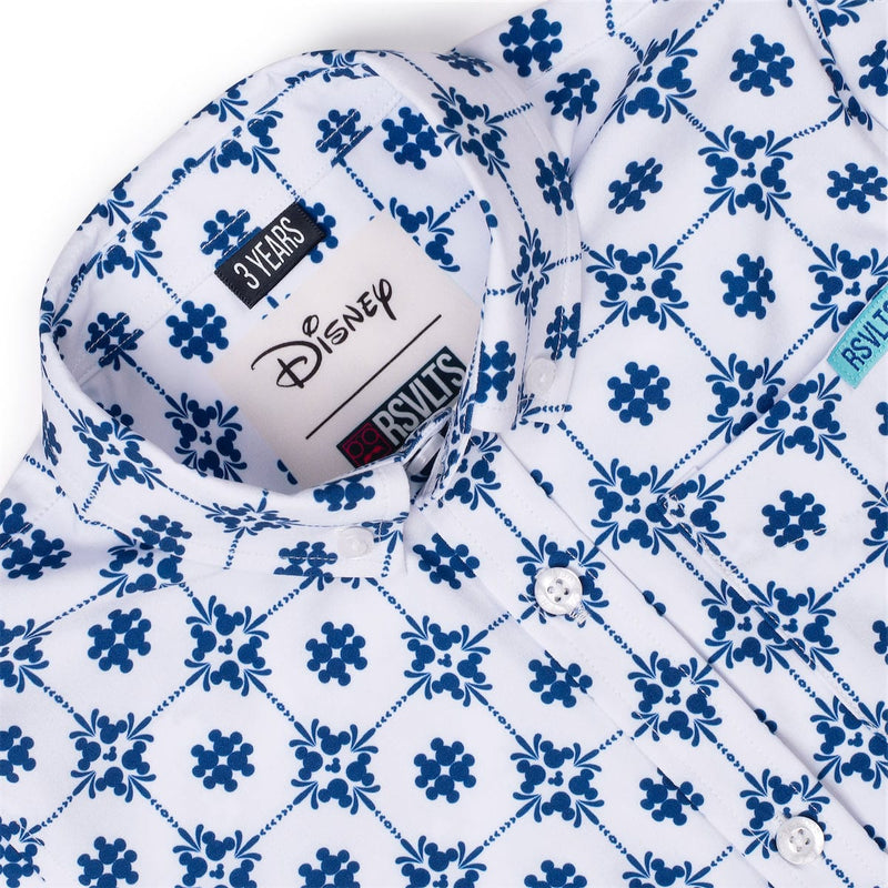 RSVLTS Isle Tile Mickeys Preschool KUNUFLEX Short Sleeve Shirt in Blue — detail 3