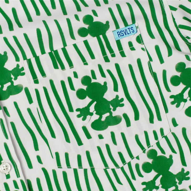 RSVLTS Sand & Squiggles KUNUFLEX Short Sleeve Shirt in Green — detail 3