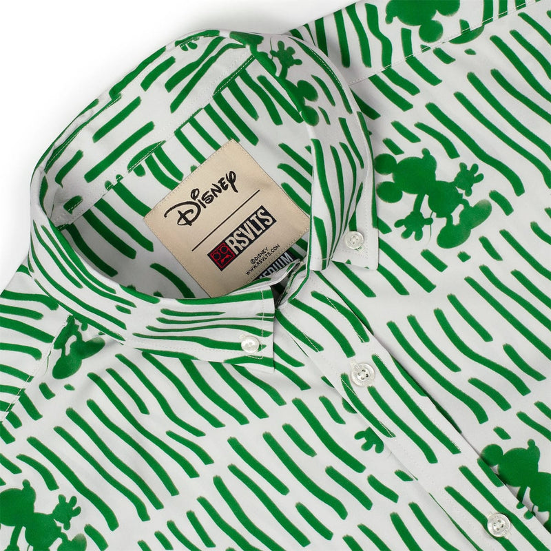 RSVLTS Sand & Squiggles KUNUFLEX Short Sleeve Shirt in Green — detail 6