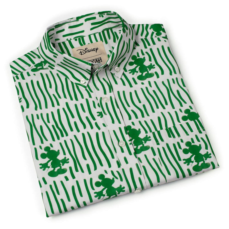 RSVLTS Sand & Squiggles KUNUFLEX Short Sleeve Shirt in Green — detail 8