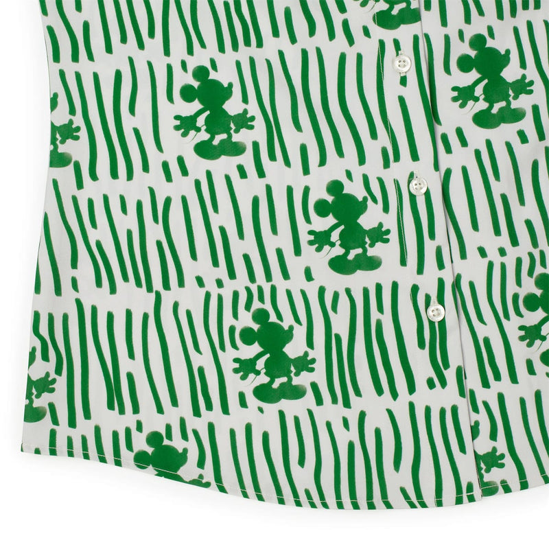 RSVLTS Sand & Squiggles Women's KUNUFLEX Short Sleeve Shirt in Green — detail 7