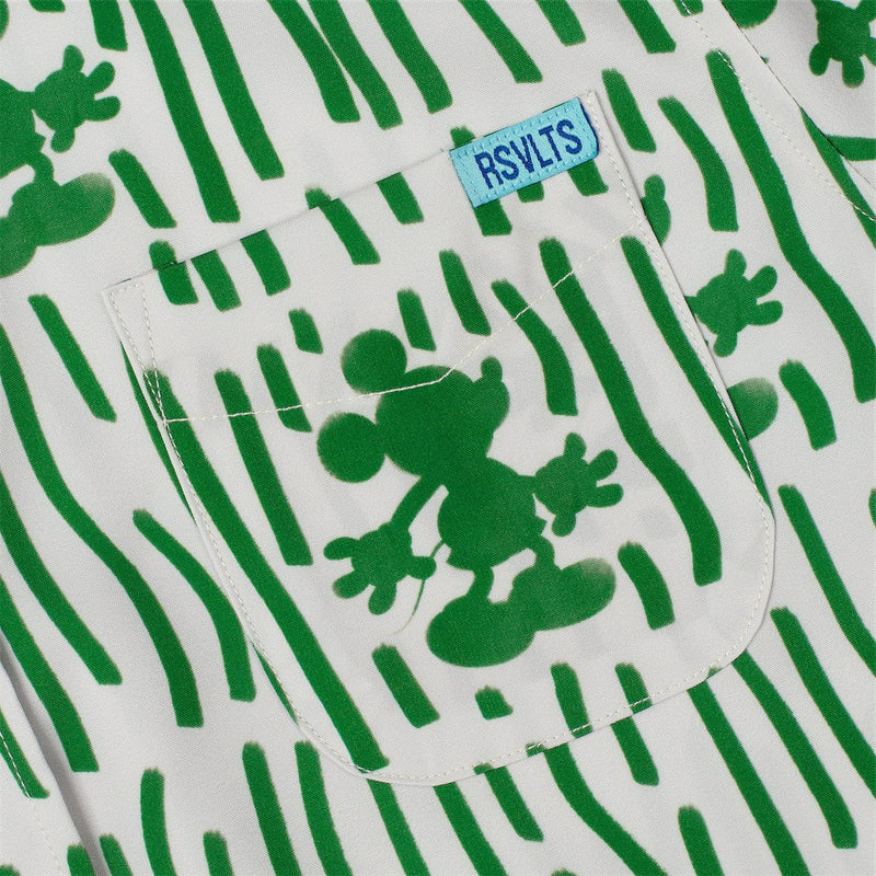 RSVLTS Sand & Squiggles Youth KUNUFLEX Short Sleeve Shirt in Green — detail 2