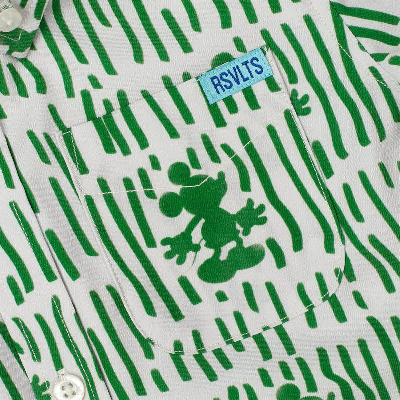 RSVLTS Sand & Squiggles Preschool KUNUFLEX Short Sleeve Shirt in Green — detail 2