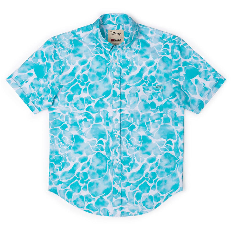RSVLTS Aqua Mickeys KUNUFLEX Short Sleeve Shirt in Blue — detail 5