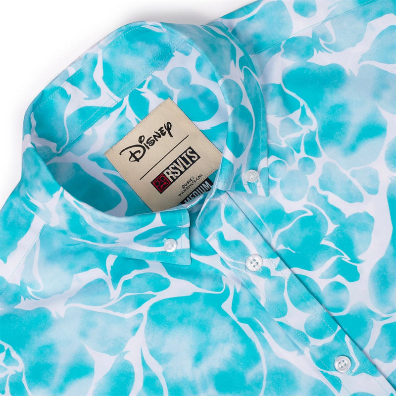 RSVLTS Aqua Mickeys KUNUFLEX Short Sleeve Shirt in Blue — detail 6