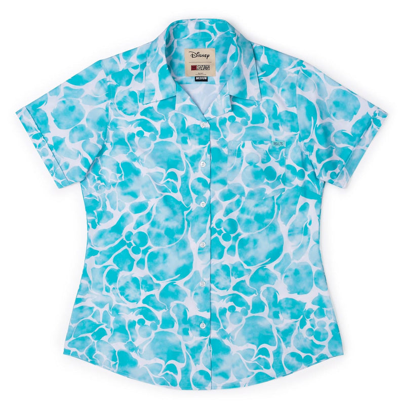 RSVLTS Aqua Mickeys Women's KUNUFLEX Short Sleeve Shirt in Blue — detail 2