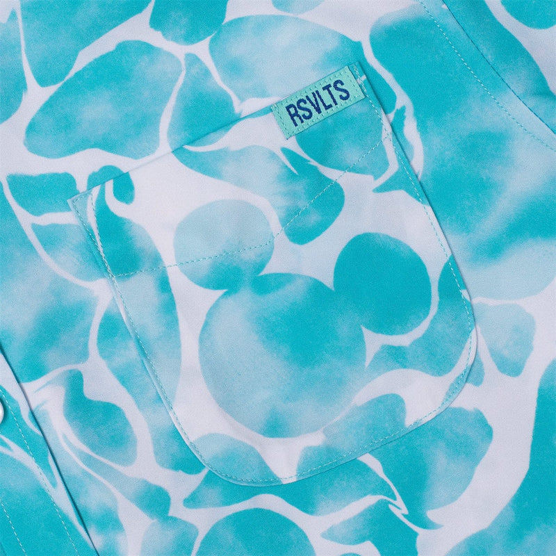 RSVLTS Aqua Mickeys Youth KUNUFLEX Short Sleeve Shirt in Blue — detail 2