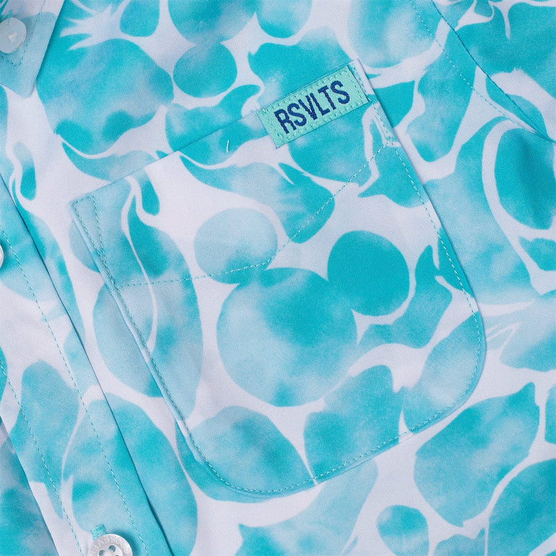 RSVLTS Aqua Mickeys Preschool KUNUFLEX Short Sleeve Shirt in Blue — detail 2
