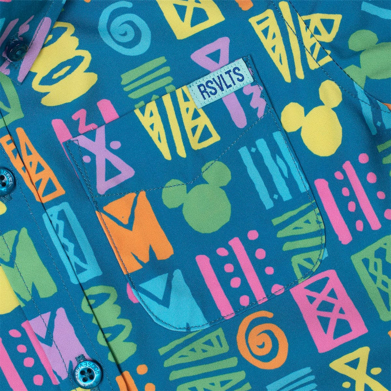 RSVLTS Mickey's Surfside Summer Preschool KUNUFLEX Short Sleeve Shirt in Blue — detail 2