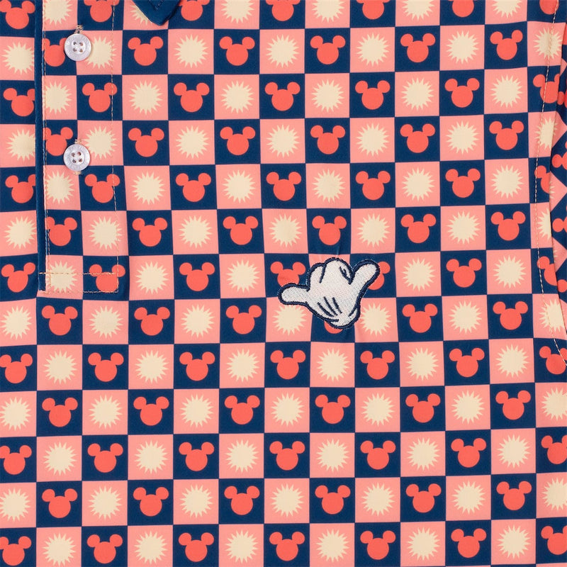 RSVLTS Sunny Squares All-Day Polo in Red — detail 3