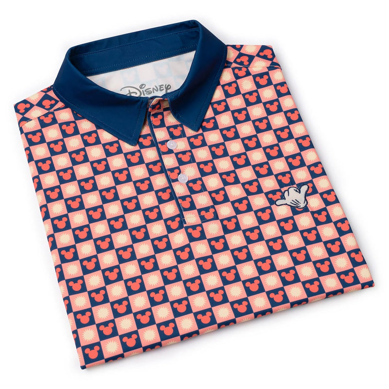 RSVLTS Sunny Squares All-Day Polo in Red — detail 7