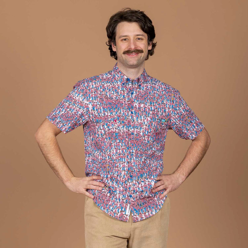 RSVLTS There's Waldo! KUNUFLEX Short Sleeve Shirt in Multicolor — detail 2