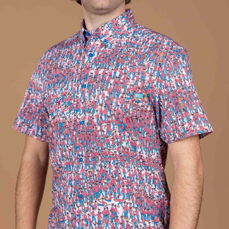 RSVLTS There's Waldo! KUNUFLEX Short Sleeve Shirt in Multicolor — detail 4