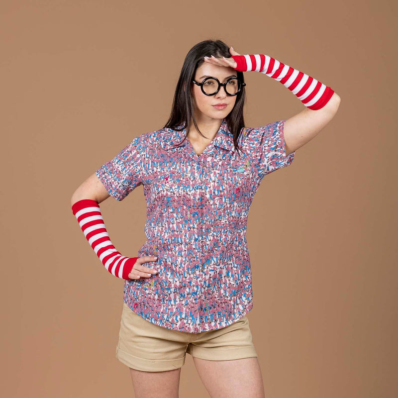 RSVLTS There's Waldo! Women's KUNUFLEX Short Sleeve Shirt — front view