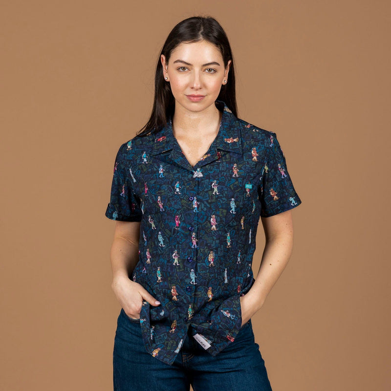 RSVLTS When's Waldo? Women's KUNUFLEX Short Sleeve Shirt — front view