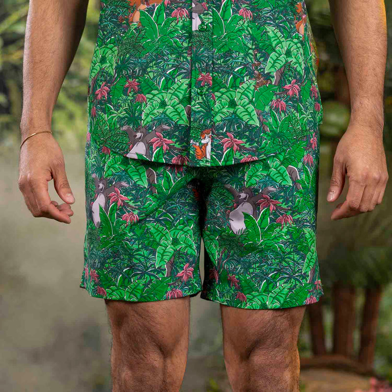 RSVLTS Baloo and the Crew Hybrid Shorts in Green — detail 2