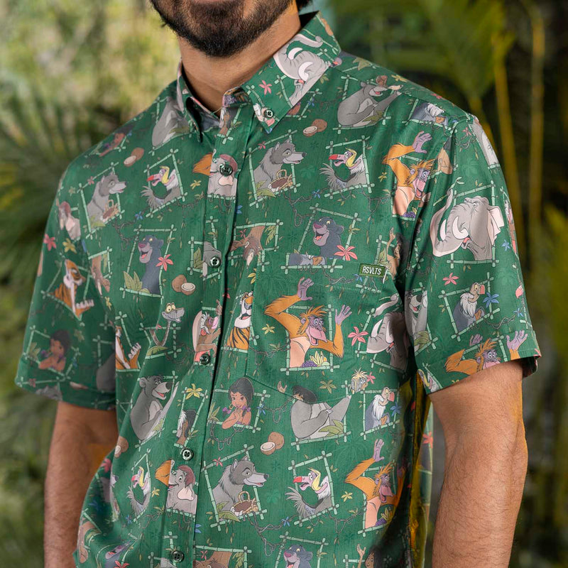 RSVLTS Vine Vibin' KUNUFLEX Short Sleeve Shirt in Green — detail 4
