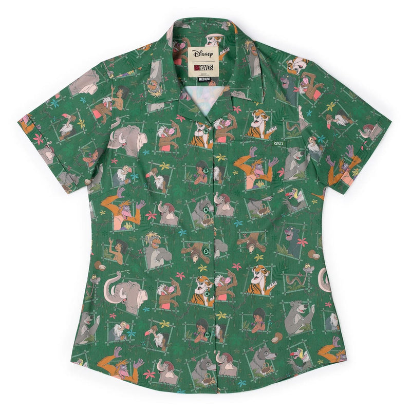 RSVLTS Vine Vibin' Women's KUNUFLEX Short Sleeve Shirt in Green — detail 2