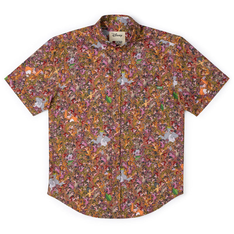 RSVLTS Monkey Business KUNUFLEX Short Sleeve Shirt in Brown — detail 5