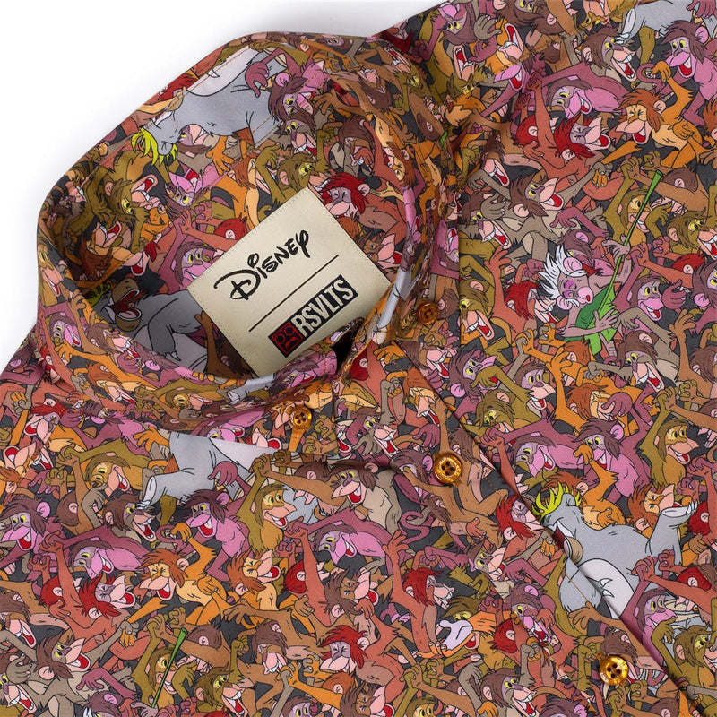 RSVLTS Monkey Business KUNUFLEX Short Sleeve Shirt in Brown — detail 6