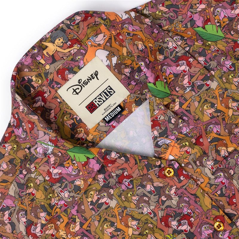 RSVLTS Monkey Business Women's KUNUFLEX Short Sleeve Shirt in Brown — detail 6