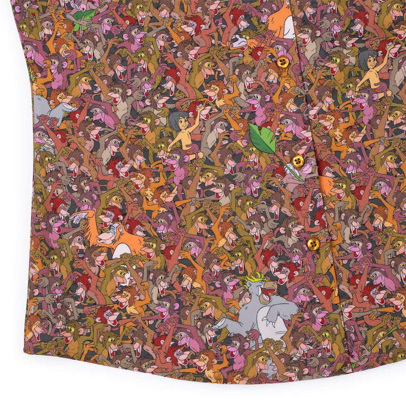 RSVLTS Monkey Business Women's KUNUFLEX Short Sleeve Shirt in Brown — detail 7