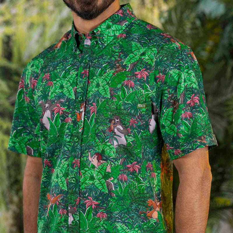 RSVLTS Baloo and the Crew KUNUFLEX Short Sleeve Shirt in Green — detail 4