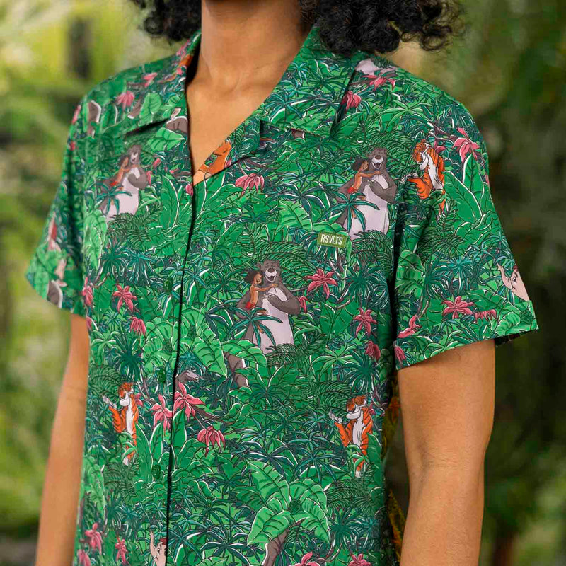 RSVLTS Baloo and the Crew Women's KUNUFLEX Short Sleeve Shirt in Green — detail 3