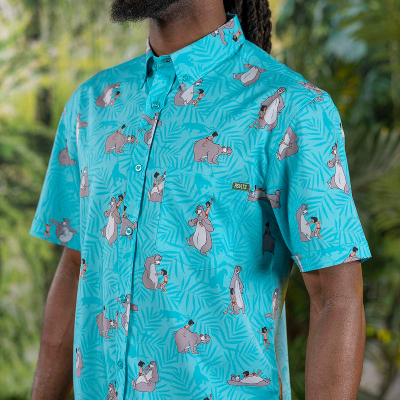 RSVLTS Bare Necessities KUNUFLEX Short Sleeve Shirt in Blue — detail 2