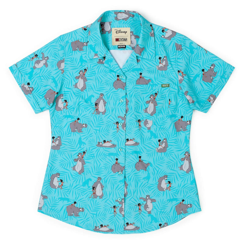RSVLTS Bare Necessities Women's KUNUFLEX Short Sleeve Shirt in Blue — detail 2
