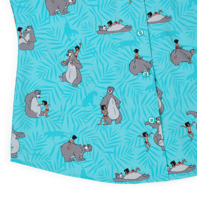 RSVLTS Bare Necessities Women's KUNUFLEX Short Sleeve Shirt in Blue — detail 7