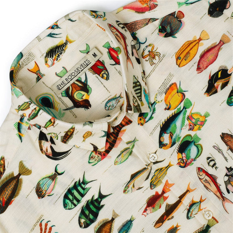 RSVLTS Fantastical Fish Bamboo Short Sleeve Shirt in Multicolor — detail 2